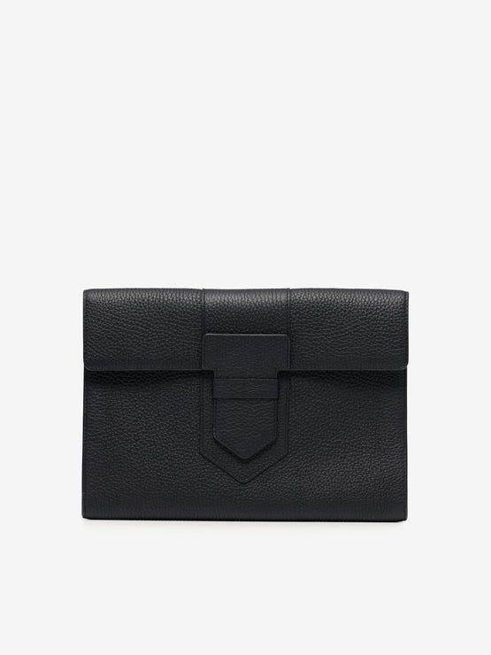 Presse A5 Pouch Taurillon Soft Black