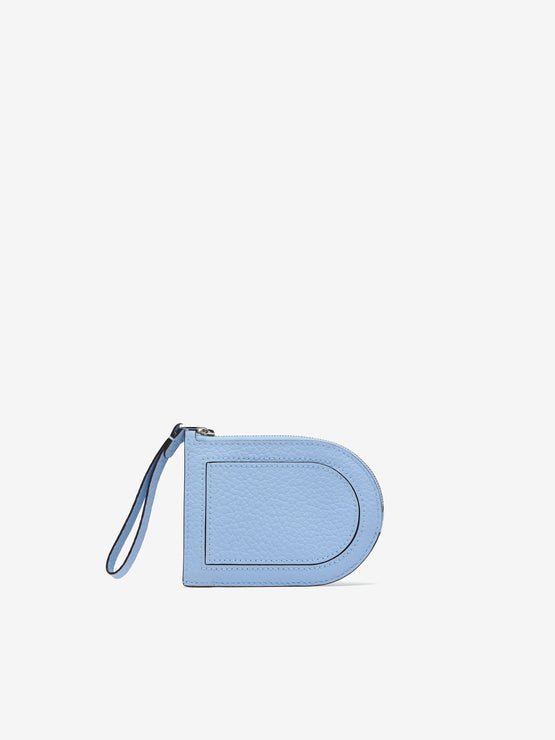 Pin D Card Holder Taurillon Soft Azure