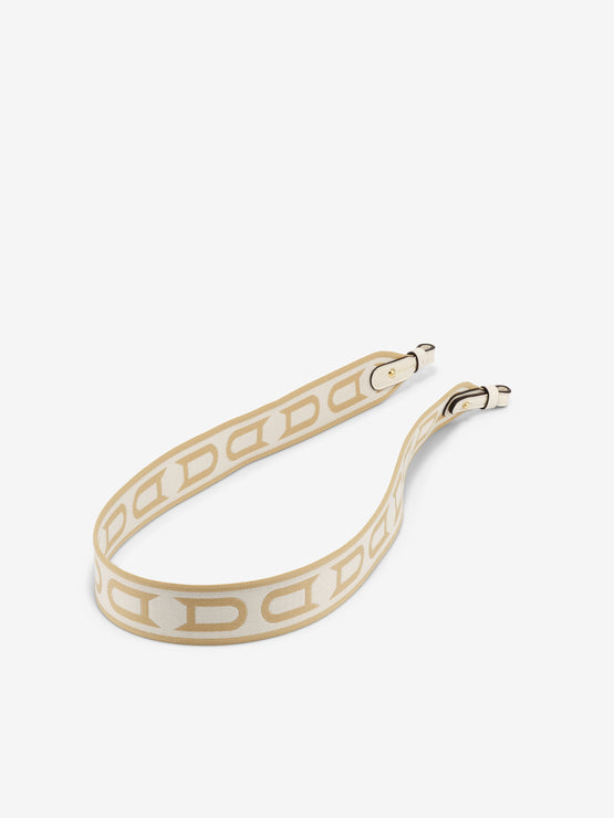 Long Strap Versus Jacquard Silky Calf  Ivory - Natural