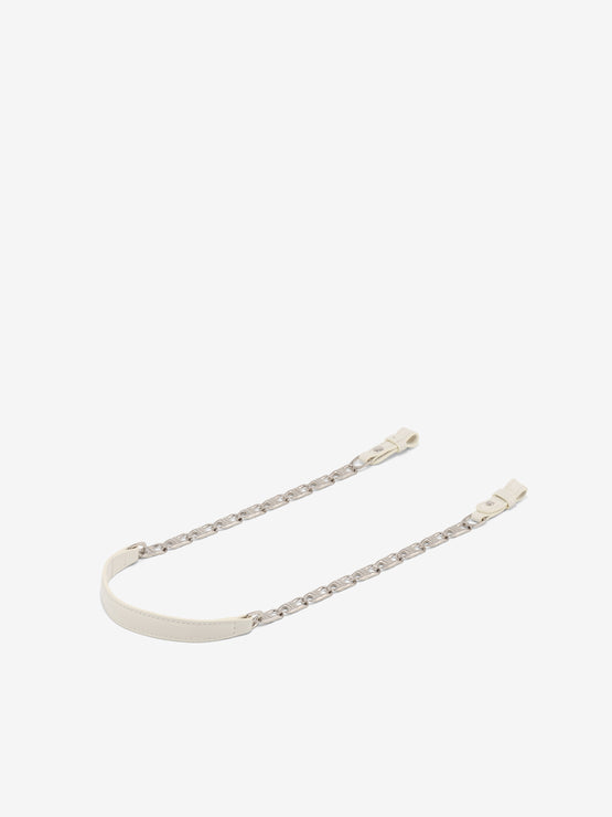 Short D Chain Strap L Box Calf Ivory