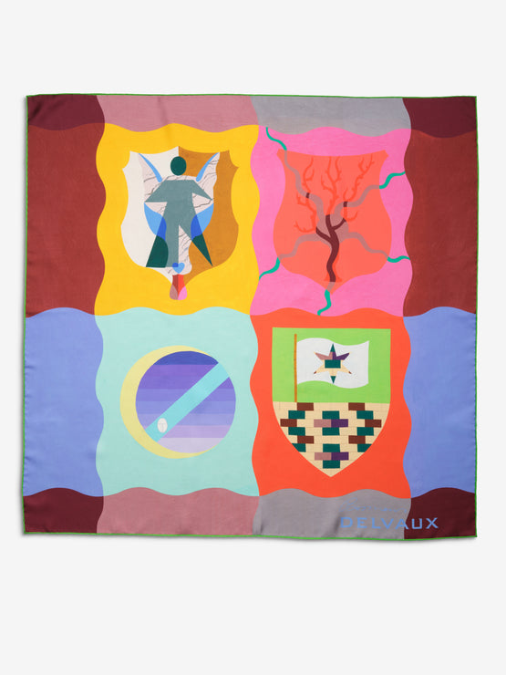 Scarf 90 Legend Silk Twill Multicolour